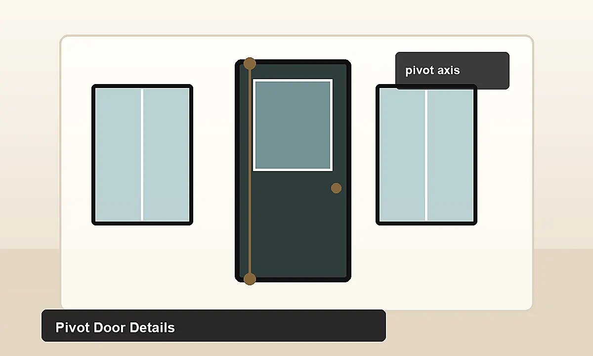 Pivot door detail planning concept