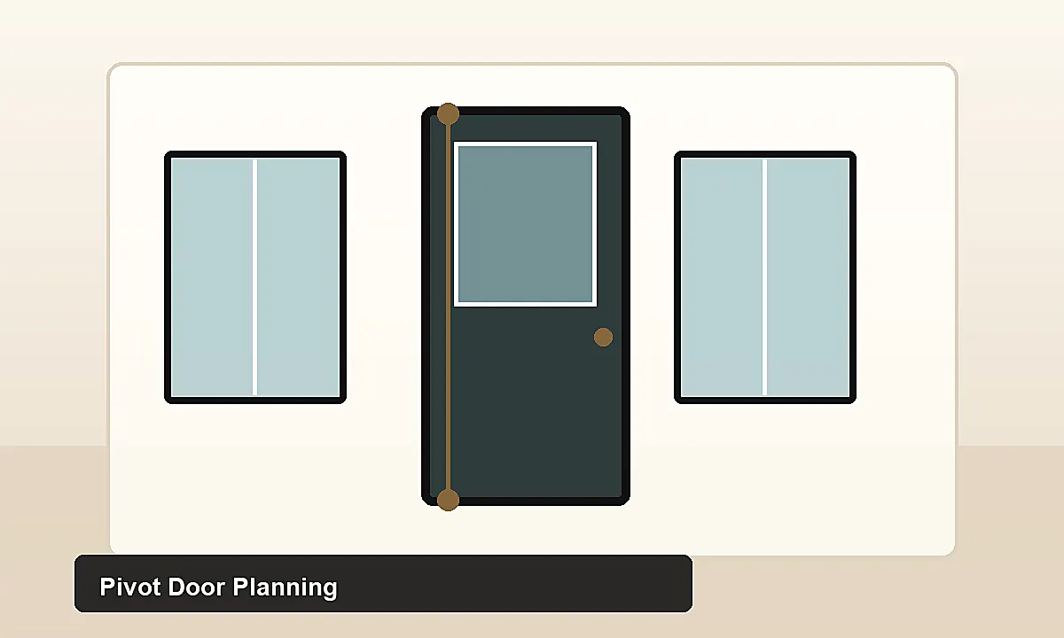 Modern pivot entry door concept