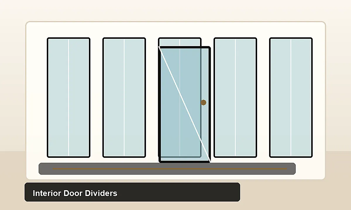 Interior door divider and office glass detail